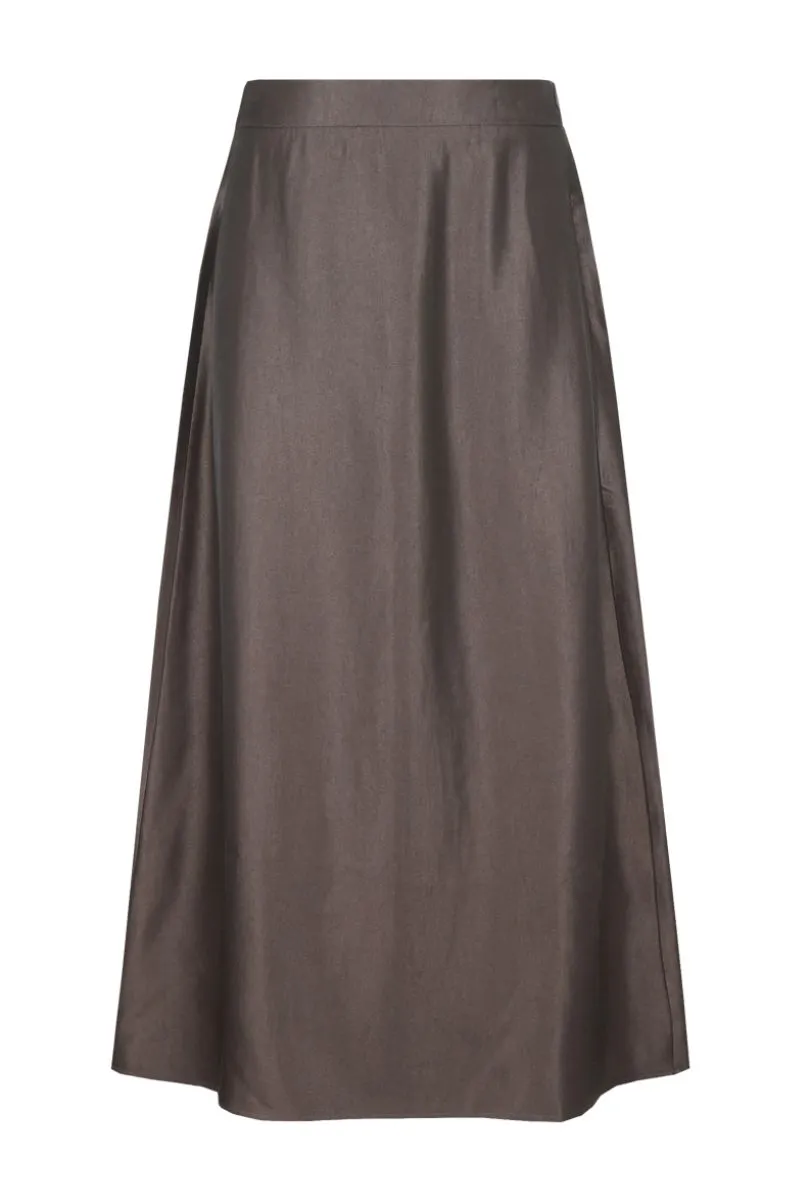 G-maxx Catriona Skirt Dark Earth, damesrok in Dark Earth-kleur
